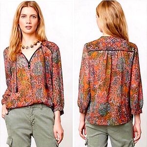 🌸Sale: Anthropologie| Boho Tassel Peasant Paisley Blouse Tunic| 4